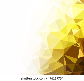 Yellow Polygonal Mosaic Background, Creative Design Templates