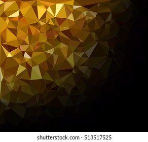 Yellow Polygonal Mosaic Background, Creative Design Templates