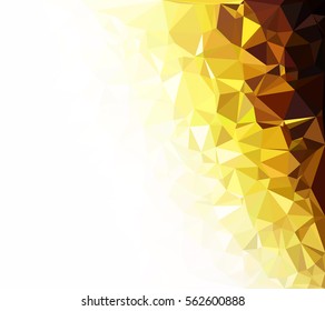 Yellow Polygonal Mosaic Background, Creative Design Templates