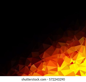 Yellow Polygonal Mosaic Background, Creative Design Templates