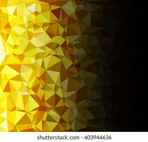 Yellow Polygonal Mosaic Background, Creative Design Templates