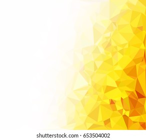 Yellow Polygonal Mosaic Background, Creative Design Templates