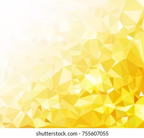 Yellow Polygonal Mosaic Background, Creative Design Templates