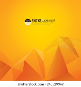 Yellow polygonal vector background. Can be used in cover design, book design, website background, CD cover, advertising. 