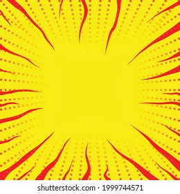 yellow pop art abstract background blank space