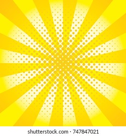 yellow pop art background 