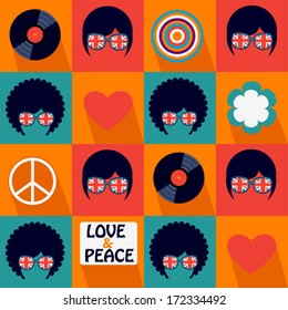 yellow pop art british musical pattern