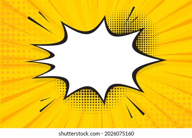 Yellow Pop Art Cartoon Background Retro Stock Vector (royalty Free 