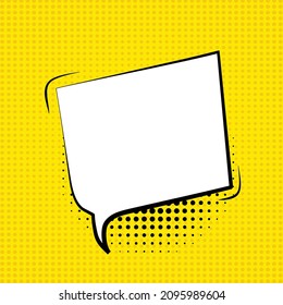 ilustración de fondo de la burbuja de palabras de arte pop amarillo