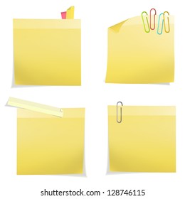 Yellow post it. Vector design