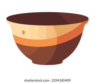 Yellow pot nature decoration in terracotta isolated