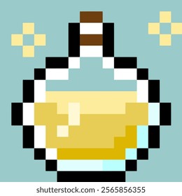 yellow potion for the game. pixel art