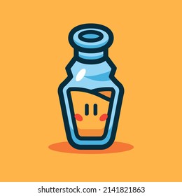 yellow potion vector icon illustration 