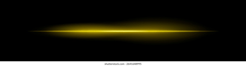 Yellow power streak. Focused beam with intense glow and wide radial blur, creating hot energy feel on black background. Great for sci-fi, flame, speed visuals.