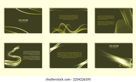 Yellow powerpoint presentation templates set. Use for keynote presentation background, brochure design, website slider, landing page, annual report, company profile.