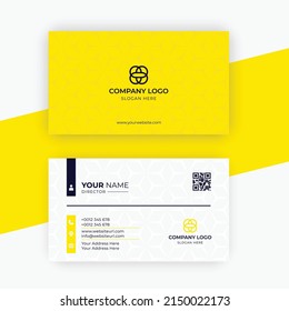 Yellow premium modern outstanding business card and visiting card design vector