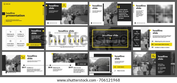 Yellow presentation templates elements on a white\
background. Vector infographics. Use in Presentation, flyer and\
leaflet, corporate report, marketing, advertising, annual report,\
banner.