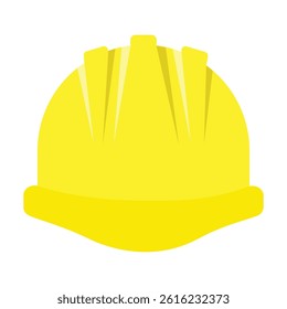 yellow project hat isolated on a white background