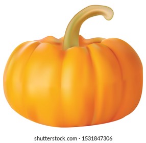 yellow pumpkin against a white background