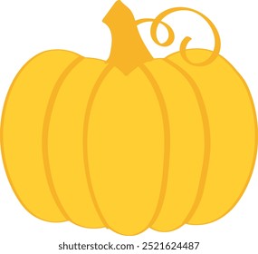 Yellow Pumpkin Graphic Perfect for Autumn and Harvest Designs
