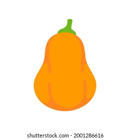 Yellow pumpkin vector for carving scary ghost faces for Halloween.