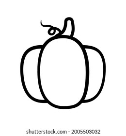 Yellow pumpkin vector for carving scary ghost faces for Halloween.