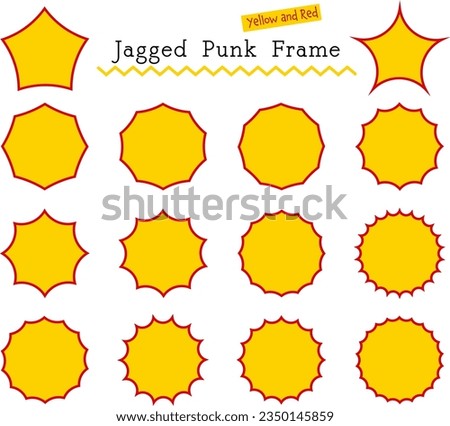 Yellow punk bomb blowout frameset with red border