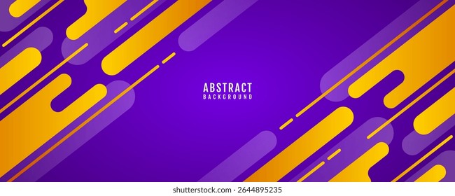 Yellow purple abstract background overlap layer on bright space with rounded lines effect decoration. Modern graphic design element geometric style concept for web, art, flyer, card, or brochure cover