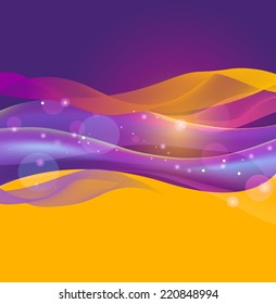 Yellow and purple abstract background. Vector background..