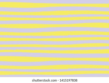 Yellow and purple abstract lines background. Graphic decoration backdrop. Dry brush lines with rough edges.