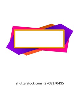 yellow purple color label vector image
