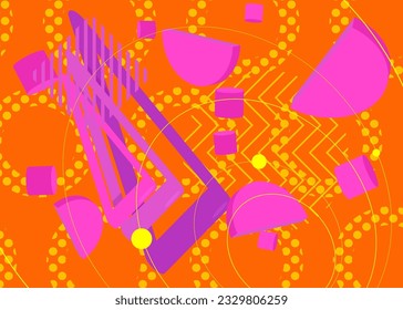 Yellow and Purple deluxe geometric shapes background illustration design. Vector luxury with abstract color backdrop.