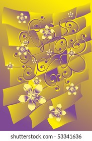 Yellow and purple flowers