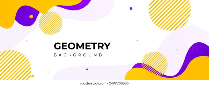 yellow and purple geometric element background for banner design, poster, presentation, etc.