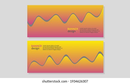 diseño de banner abstracto de gradiente púrpura amarillo. plantillas de banner web modernas. ilustración vectorial