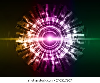 yellow purple green Abstract Technology background for computer graphic website and internet. Light