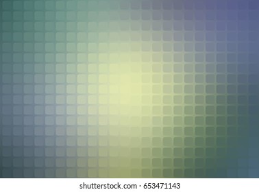 Yellow purple grey vector abstract rounded corners square tiles mosaic over blurred background