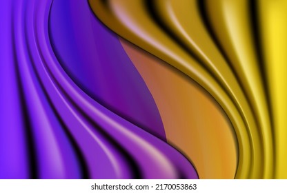Yellow and Purple Liquid Shapes. Vector 3d Poster. Modern Color Wave Liquid. Abstract Background with Vibrant Gradient for Flyer, Banner, Cover, Business Presentation.