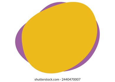 Yellow purple loose circle frame