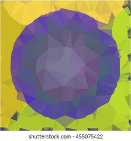 Yellow purple low poly beautiful background