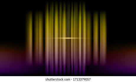 yellow and purple luminous fluorescent lights futuristic stage empty background illustration