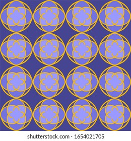 yellow purple magenta violet lavender mandala floral creative seamless design background