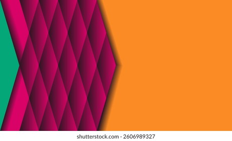 Yellow and purple modern papercut background with layered abstract design. Perfect for branding, web, social media, and print. High-quality vector, fully scalable and editable