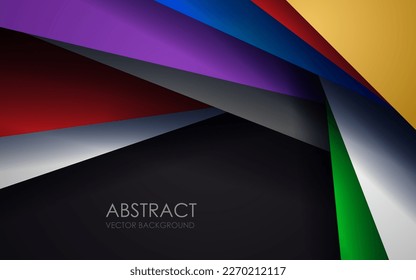 yellow purple red green blue background overlap dimension grey vector illustration message board for text and message design modern website