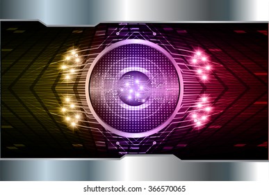 yellow purple red silver Light Abstract Technology background for computer graphic website internet and business. circuit. illustration.digital.infographics. binary code. zero one. eye. scan virus