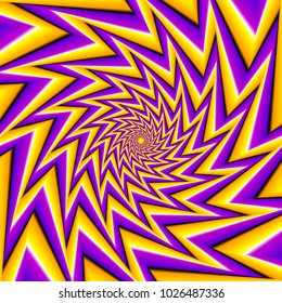 Yellow and purple  spin illusion.