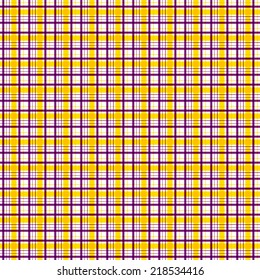 yellow purple tartan plaid pattern Seamless vector.