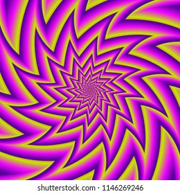 Yellow Purple Twisted Multipoint Stars Abstract Stock Vector (Royalty ...