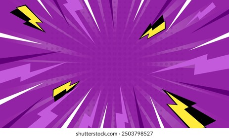 Yellow and purple violet vector burst retro background