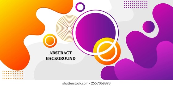 Yellow and purple wave abstract background with geometric colour full rounded shapes pattern gradient vector illustration eps10, perfect for modern projects basktop wallpaper banner pattern texture.